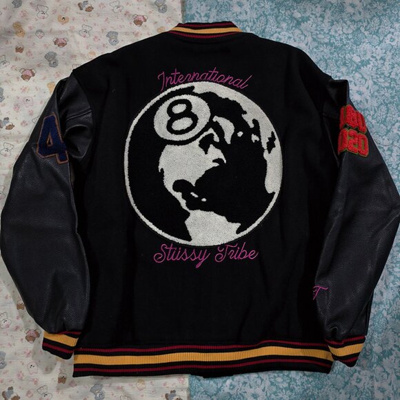 Stussy Black Baseball Jacket - Picture 4 of 14